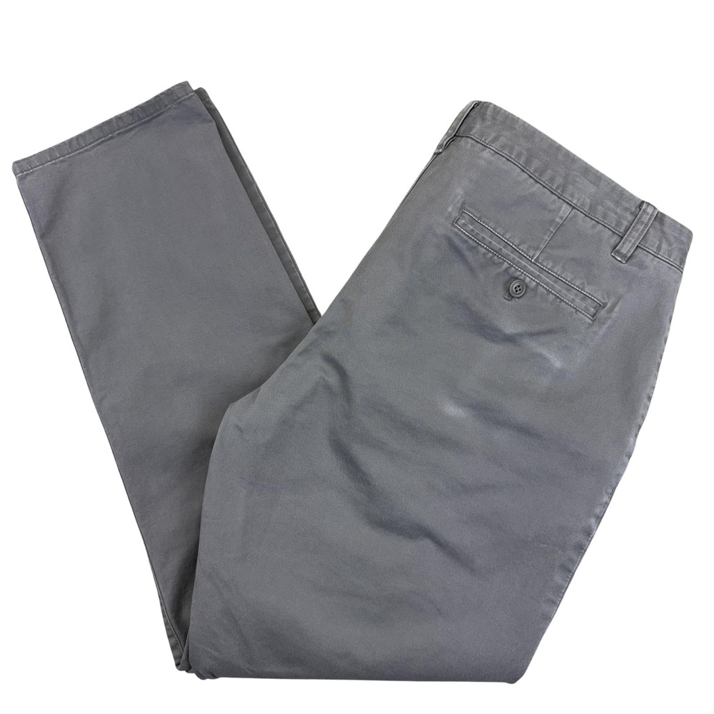 Bonobos Pants Mens 34x30 Gray Slim Fit Stretch Chino Casual Cotton Twill